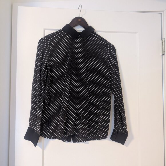 Stefanel polka dot color block blouse size s italian - Picture 3 of 4